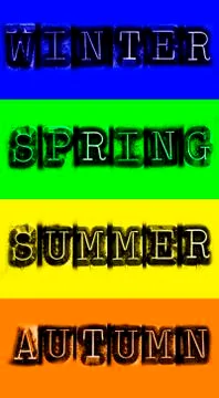 Four seasons Stock Illustration