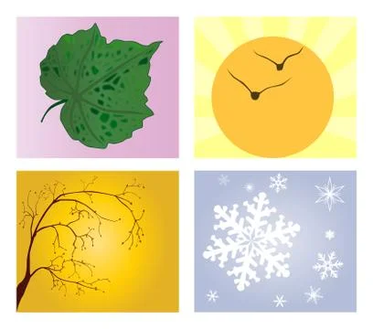 The four seasons Stock Illustration