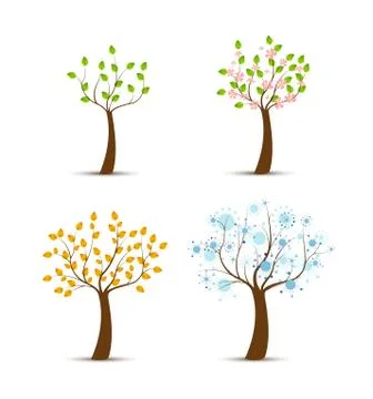 Four seasons Stock Illustration