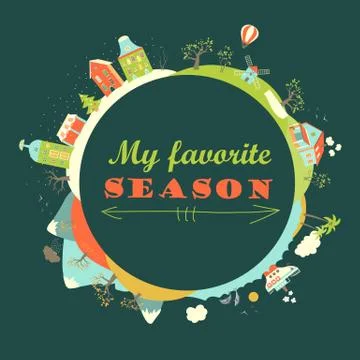 Four seasons Stock Illustration