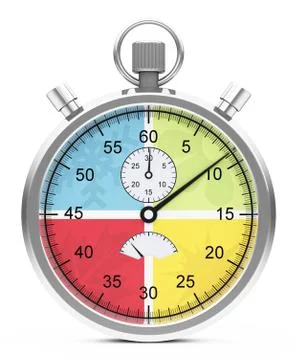 The four seasons stopwatch Stock Illustration