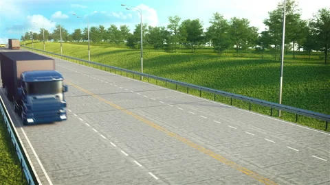 Four seasons traffic. Spring. Video stock 104826941