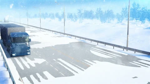 Four seasons traffic. Winter. Видео 104827698