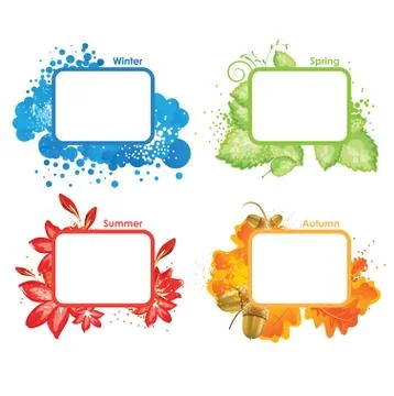 Four seasons, vector illustration Stock Illustration