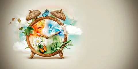 Four seasons of the year Stock Photos
