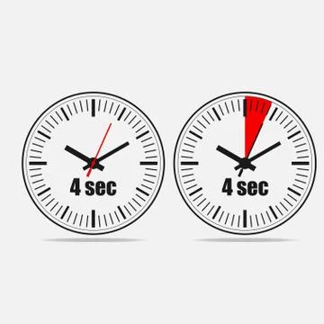 Four Seconds Clock icon Stock Illustration