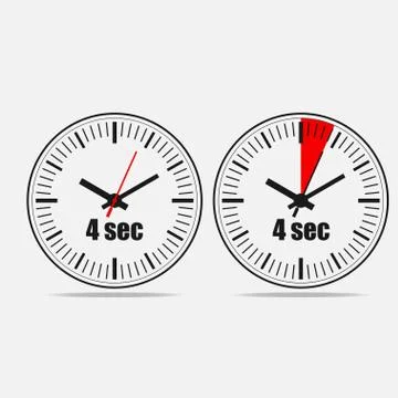 Four Seconds Clock Stock Illustration