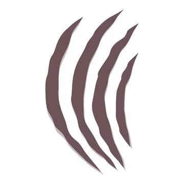 Four sharp claw marks slashing through the background Stock Illustration