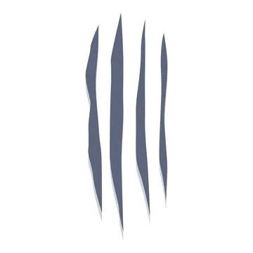 Four sharp claw marks slashing through the background Stock Illustration
