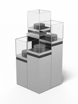 Four showcases Illustrazione stock