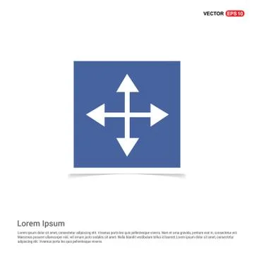 Four side Arrow Icon - Blue photo Frame Stock Illustration