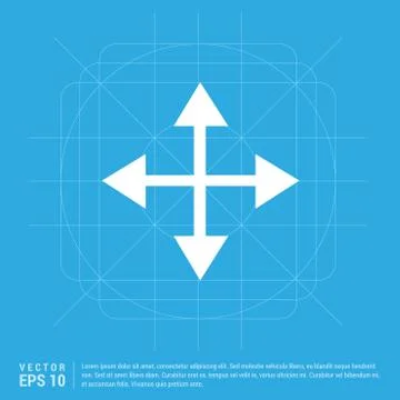 Four Side Arrow Icon Stock Illustration
