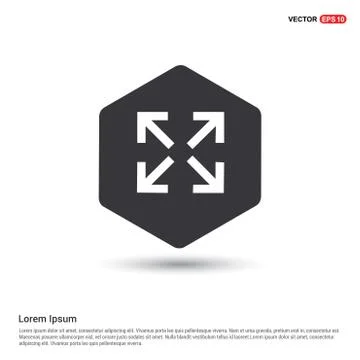 Four Side Arrow Icon Stock Illustration