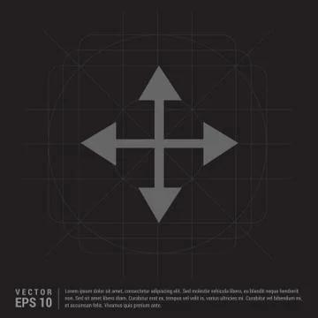 Four side Arrow Icon Stock Illustration