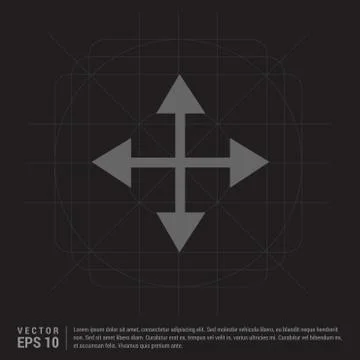 Four side Arrow Icon Stock Illustration