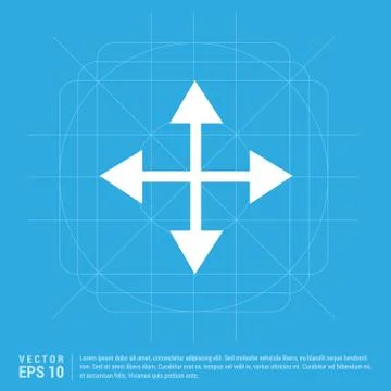 Four side Arrow Icon Stock Illustration