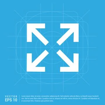 Four Side Arrow Icon Stock Illustration