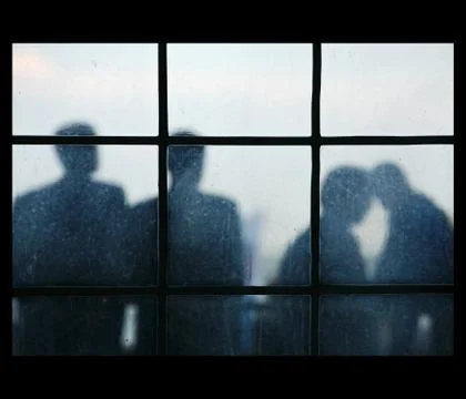 Four silhouettes Stock Photos