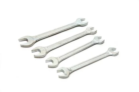 Four silver keys Stock Photos