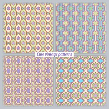 Four simple abstract patterns - 1 Stock Illustration