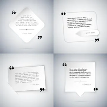 Four Simple Quote Templates Stock Illustration