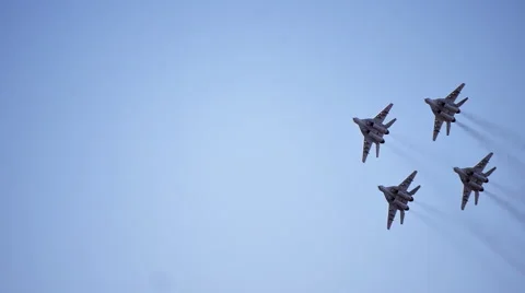 Four Sky Fighters Flight Stockbeeldmateriaal 47667053