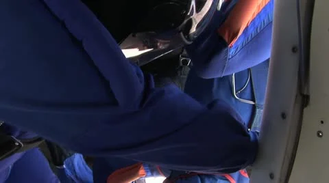 Four Skydivers Jump Out Of A Plane 스톡 동영상 19156493