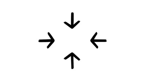 Four small doodle arrows pointing to the middle Stock Footage 290042629