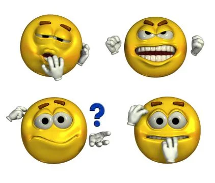 Four Smileys Stock Illustration