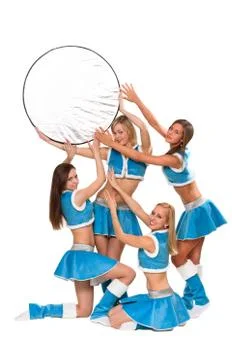 Four snow maiden Stock Photos