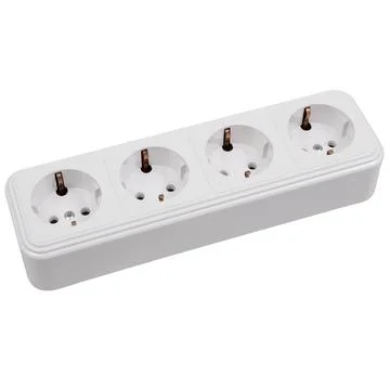 Four socket isolated Stock Photos