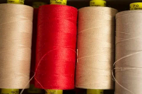 Four Spools of Thread Stock Photos