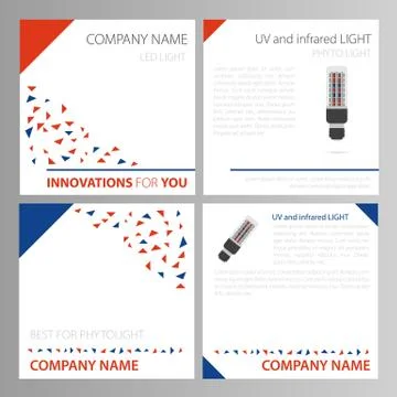 Four square template with corn cob lamp Stock Illustration