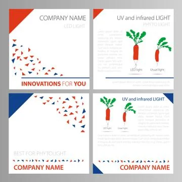 Four square template with phyto product Stock Illustration