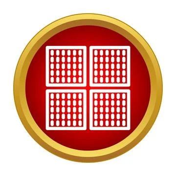 Four square tiles with small dots pattern icon Stock Illustration