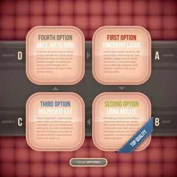 Four square vector options. EPS10. Stock Illustration