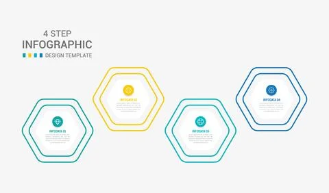 Four Step Infographic element design Vector template for presentation. proc.. Stock Illustration