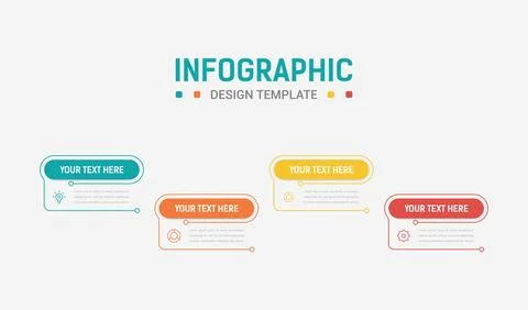 Four Step Infographic element design Vector template for presentation. proc.. Stock Illustration