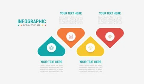 Four Step Infographic element design Vector template for presentation. Busi.. Stock Illustration