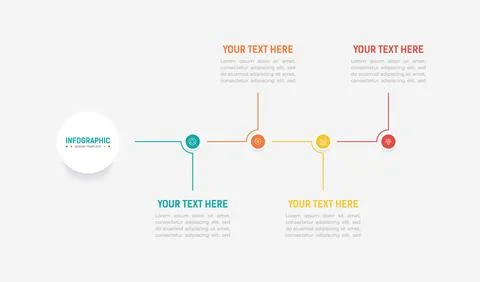 Four Step Infographic element design Vector template for presentation. Busi.. Stock Illustration