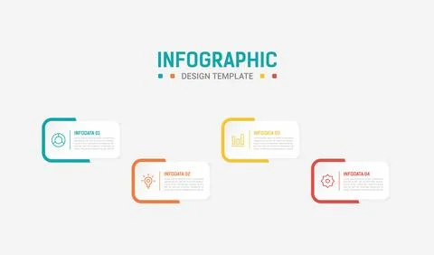 Four Step Infographic element design Vector template for presentation. Busi.. Stock Illustration