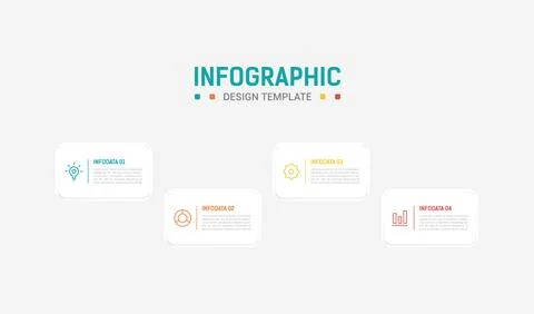 Four Step Infographic element design Vector template for presentation. Busi.. Stock Illustration