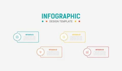 Four Step Infographic element design Vector template for presentation. Busi.. Stock Illustration
