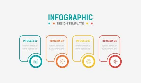 Four Step Infographic element design Vector template for presentation. Busi.. Stock Illustration