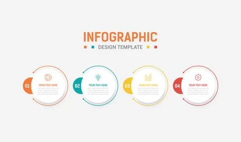 Four Step Infographic element design Vector template for presentation. Busi.. Stock Illustration