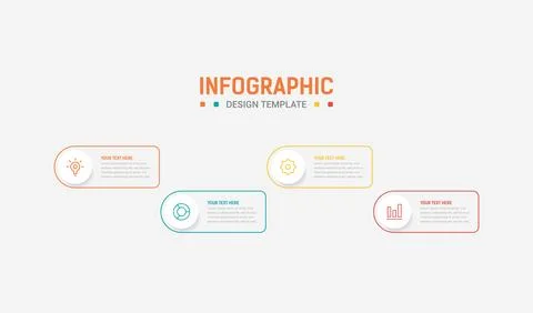 Four Step Infographic element design Vector template for presentation. Busi.. Stock Illustration