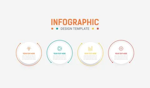Four Step Infographic element design Vector template for presentation. Busi.. Stock Illustration