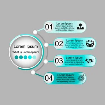 Four step infographic Stock Illustration