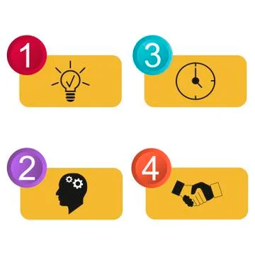 Four step infographic Stock Illustration