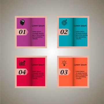 Four step infographic Stock Illustration